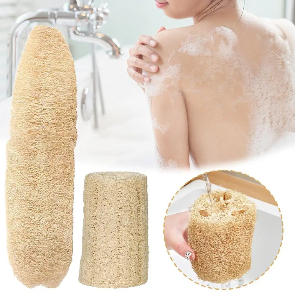 1PC Natural Loofah Sponges Organic Loofahs Natural Luffa Body Wash Sponge, Exfoliating Scrubber, Remove Dead Skin, Made Soap,Spa