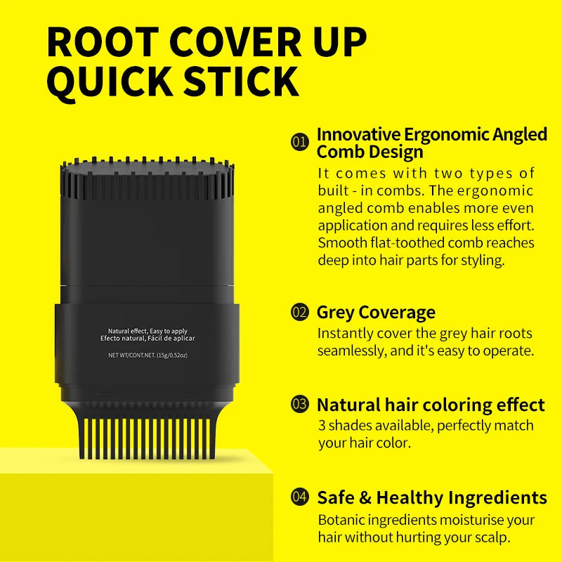Hair Color Stick For Men & Women Quickly Covers Gray White Hair Concealer Waterproof Hairline Instant Covering Hair Dye Stick dylinoshop