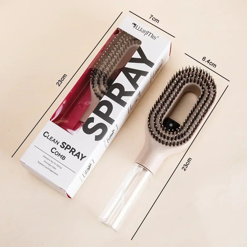 2in1 Sprayer Comb Detangling Scalp Massage Hairbrush with Spray Bottle Essential Oil Water Mist Spray Brush Anti-static Summer dylinoshop