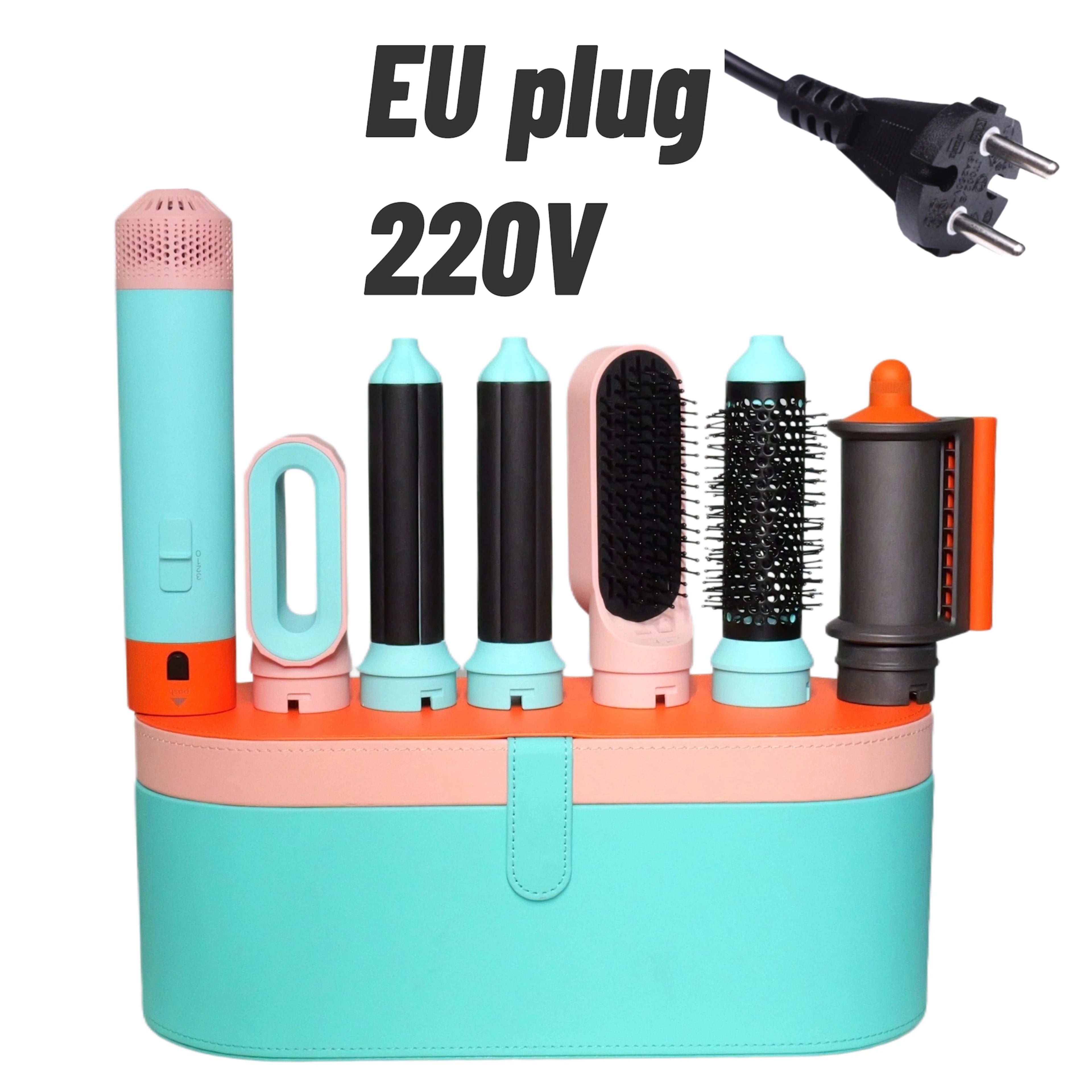 6-in-1 Multifunctional Hot Air Styling Brush with Curling Barrel