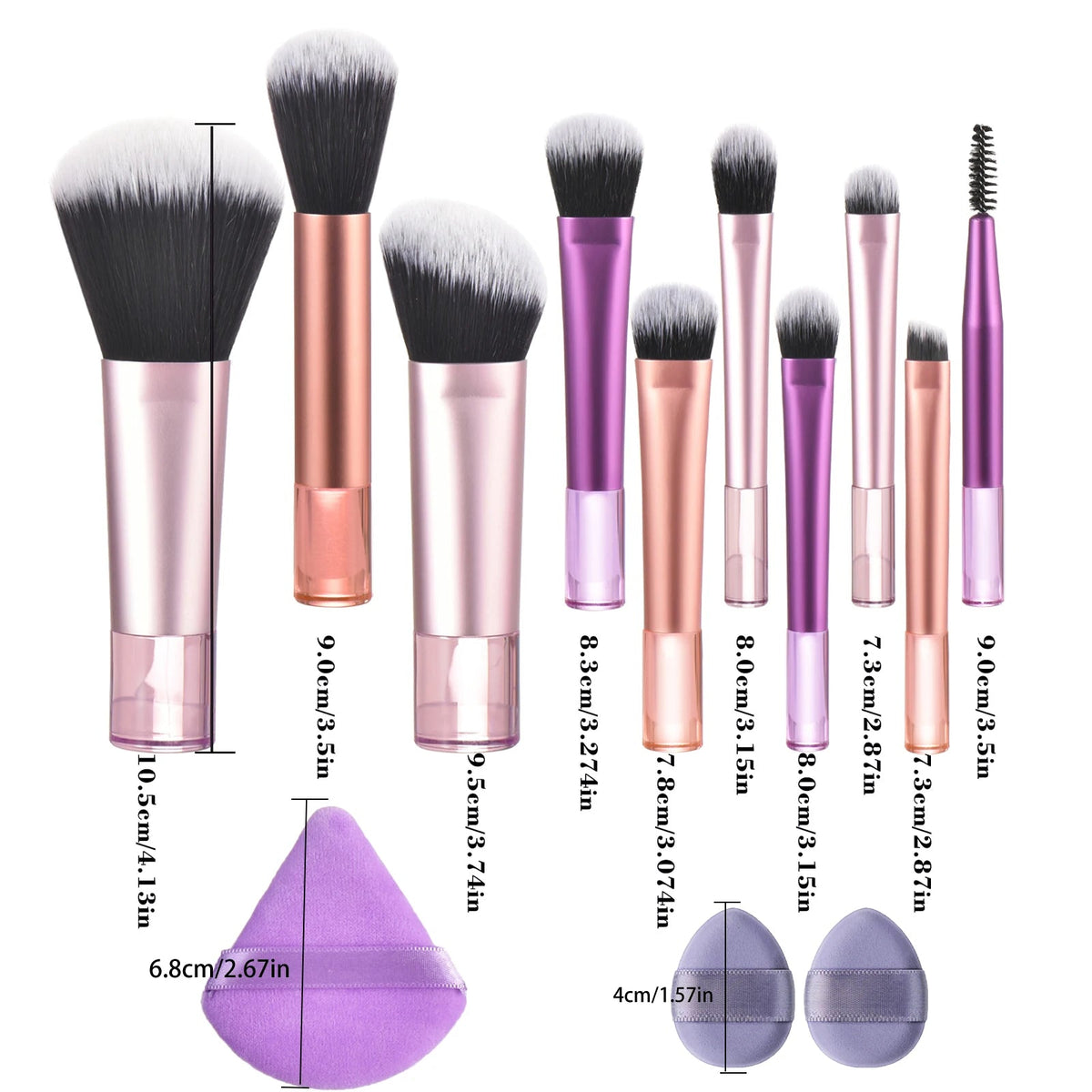Mini Travel Makeup Brush Set – Portable Palm Brushes dylinoshop