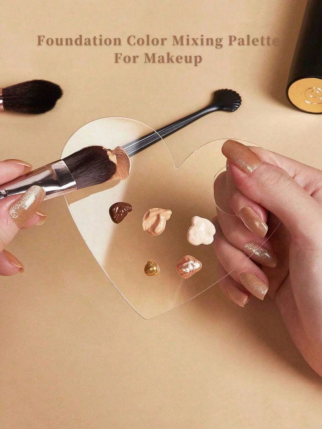 1/2PCS Acrylic Makeup Palette Spatula Liquid Foundation Eye Shadow Mixing Cream Pigments Nail Art Manual Cosmetic Beauty Tools