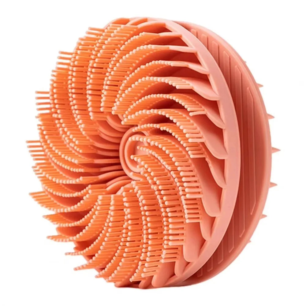 Double-sided Silicone Shower Brush Soft Bristle Body Massage Exfoliating Bath Mud Remover