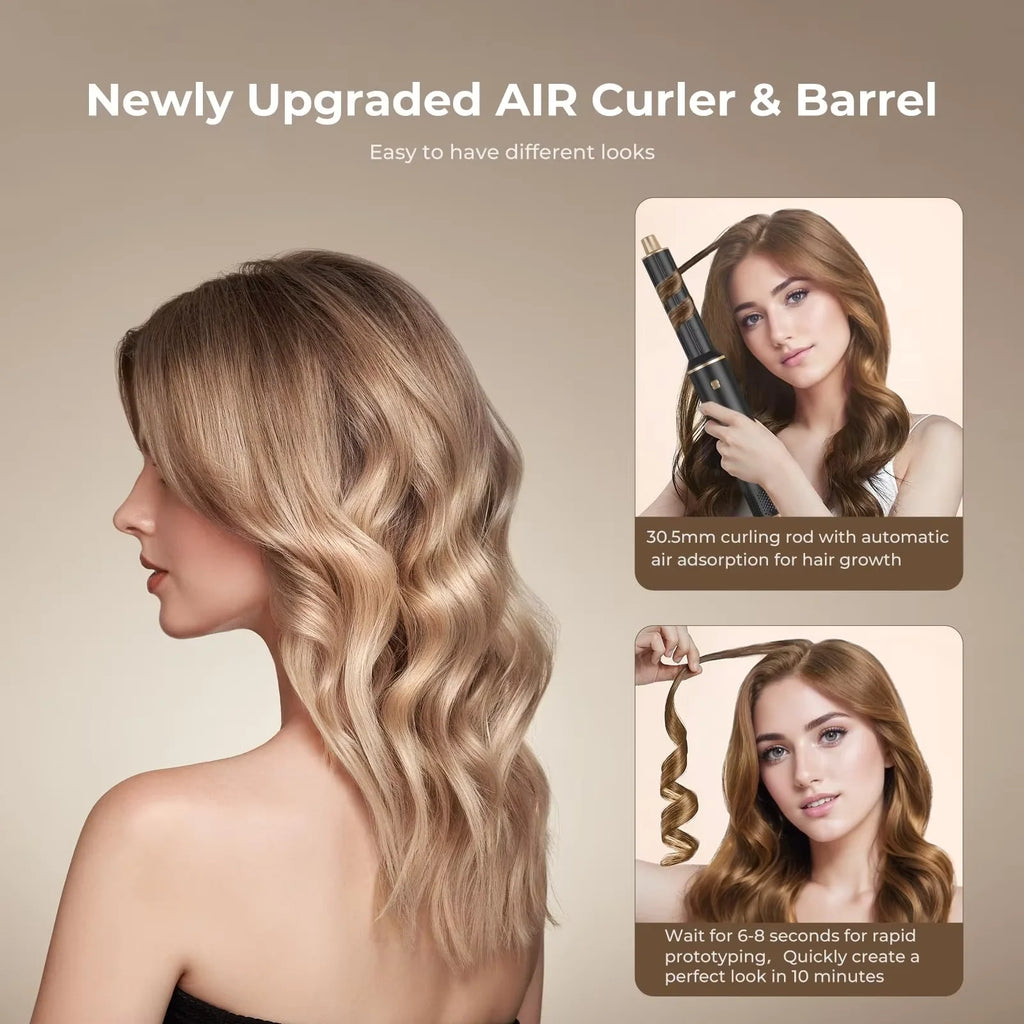 Multi-Function Hot Air Styling Comb & Brush - Straightens & Curls