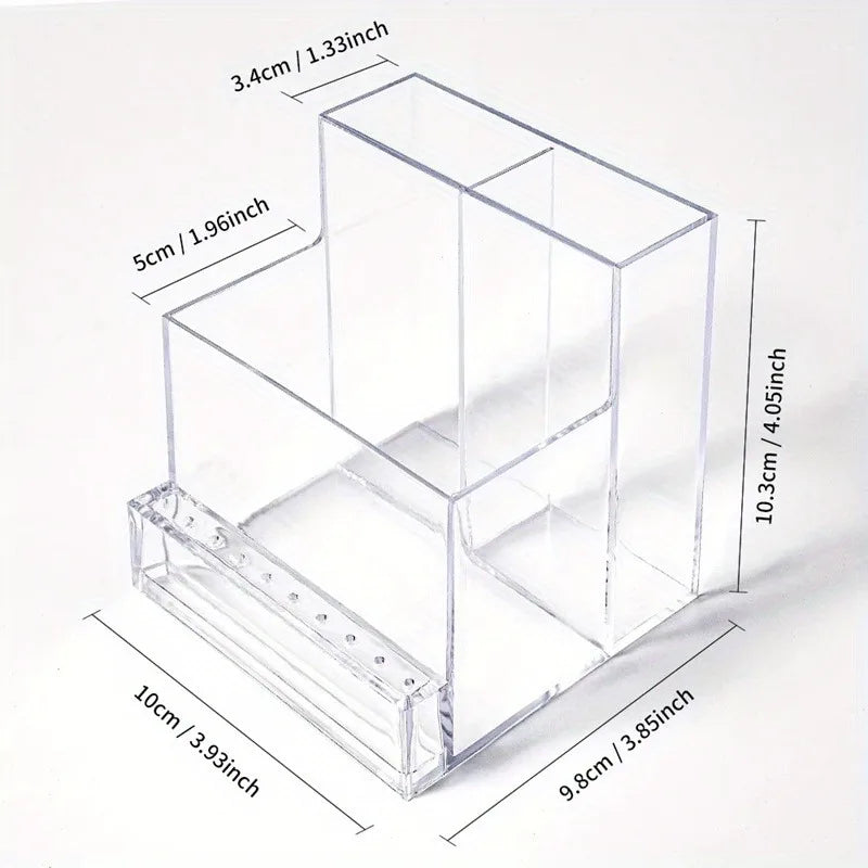 1PC Nail Drill Bits Holder Display Clear Nail Display Box Transparent Makeup Organizer Nail Manicure Tools Acrylic Nail Display