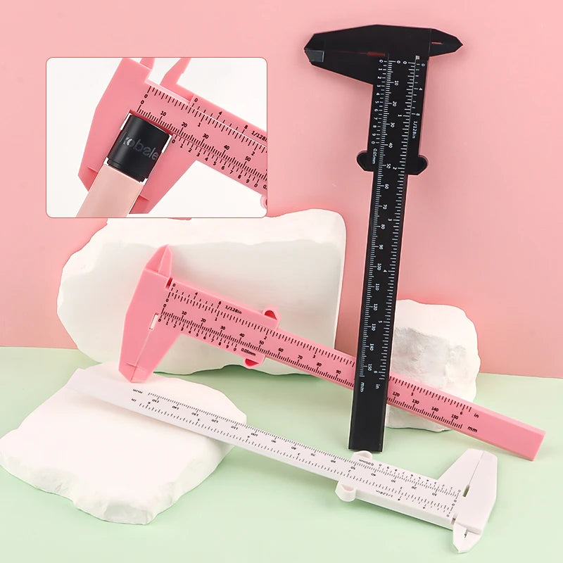 80/150mm Portable Plastic Eyebrow Measuring Vernier Caliper Tattoo Microblading Caliper Ruler Permanent Makeup Measurement Tools