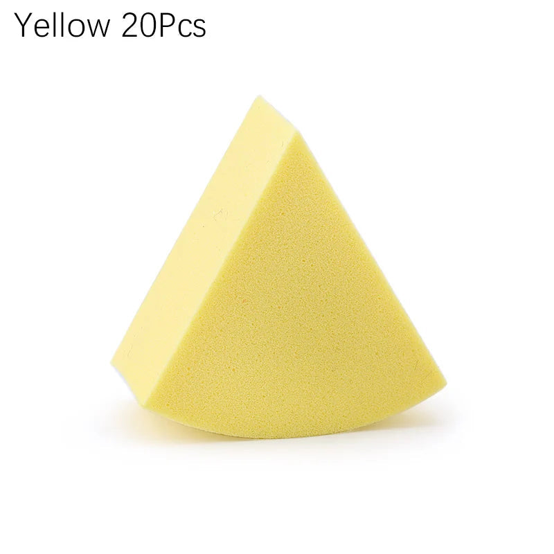 Triangle Makeup Blender Sponges – Wet & Dry Use, Set of 20/50 dylinoshop