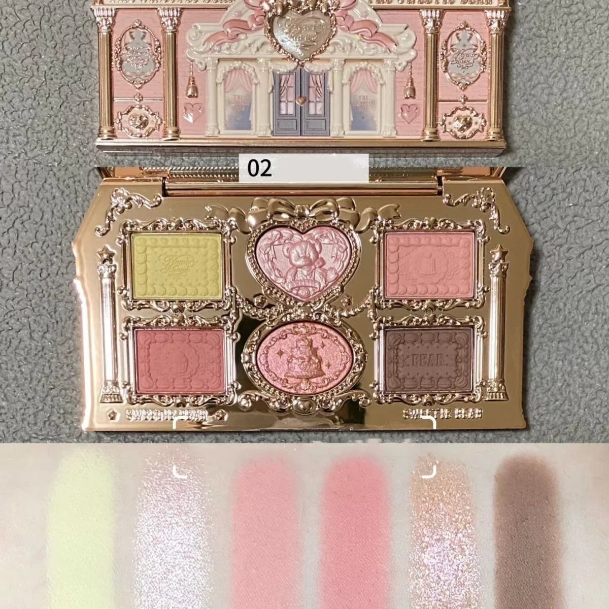 Flower Knows SWEETIE BEAR Highly Pigmented Eye Makeup Palette Eye Shadows Long Lasting Matte Shimmer Finish Cosmetics Gift Kit dylinoshop