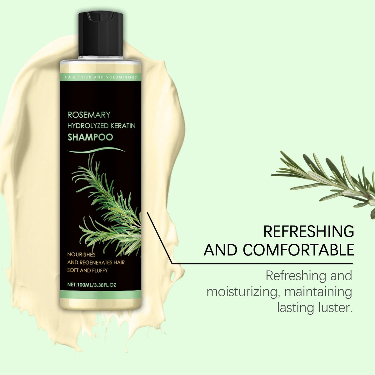 Rosemary Natural Shampoo Hair Thickness Loss Deep Nourishing Scalp Care Strengthen Repair Damaged Oil Control For Men Women dylinoshop