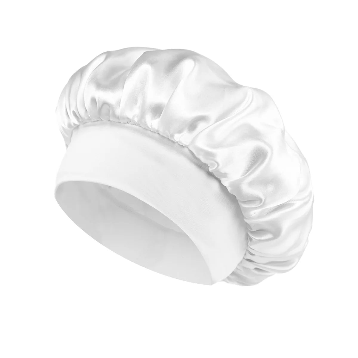 1pcs Soft Silk Satin Lined Bonnet Large Satin Hair Bonnet Household Sleep Shower Cap Hair Wrap Cover for Long Hair Salon Tool dylinoshop