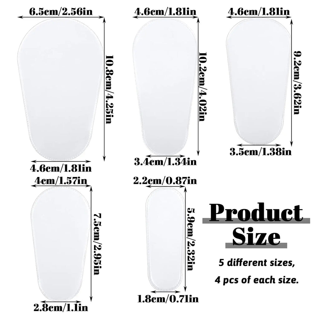 20PCS Makeup Brush Covers - 5-Size Universal Fit, Clear Dust-Proof Sleeves for Travel & Salon Storage (Hygienic Protection)