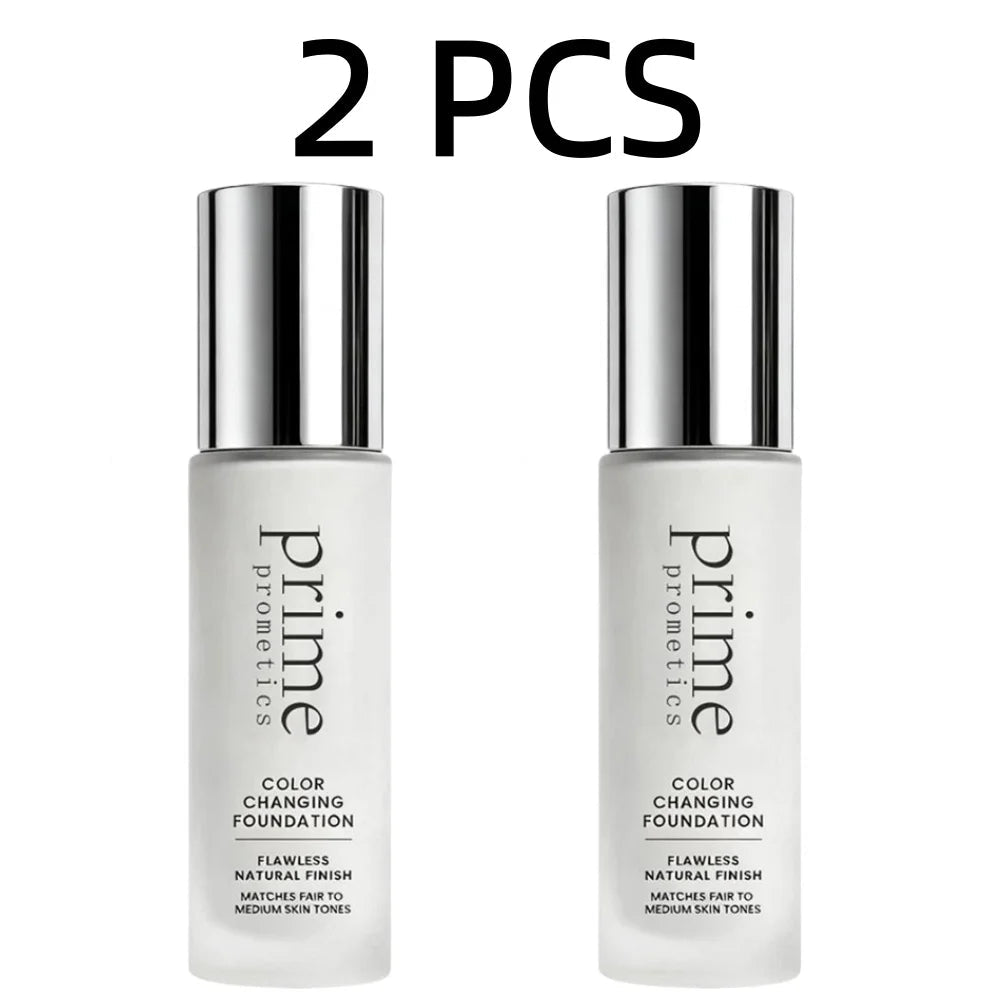 Color Changing Foundation 30ml – Tone-Matching Liquid Makeup, Waterproof Natural Finish dylinoshop