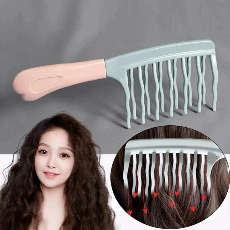 1/2pcs Double Row Wide Tooth Comb Big Tooth Women Special Styling Tool for Perm Curly Hair Fluffy Hairdressing dylinoshop