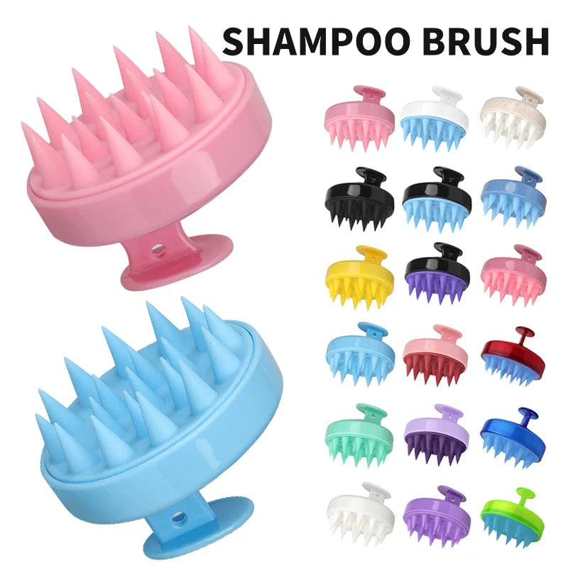 Silicone Shampoo Brush Head Scalp Massage Comb Hair Root Itching Clean The Scalp Thoroughly Body Massage Brush Bath Brush dylinoshop