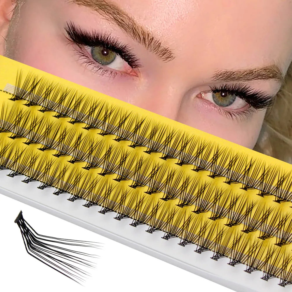 Super Bunch New L Curl Mink False Eyelash 60 Clusters Lashtray Makeup 20D Eyelashes Extensions Individual Handmade Eye Lashes