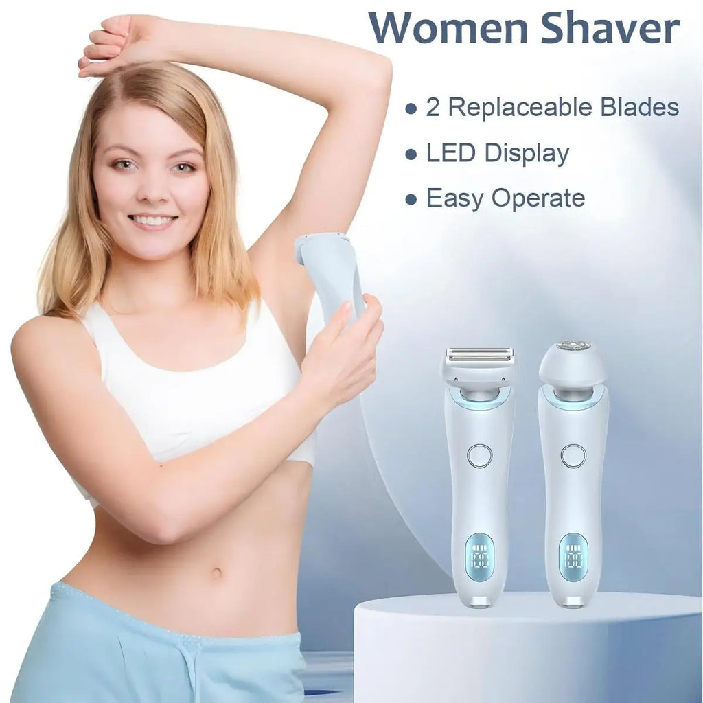 2-in-1 Rechargeable Epilator & Shaver for Women – Body Hair Removal
