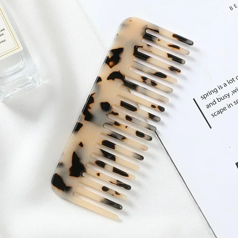 Wide Teeth Acetate Hair Combs Anti-static Massage Hair Brush Hairdressing Colorful Hairdress Salon Styling Traveling Accessories dylinoshop