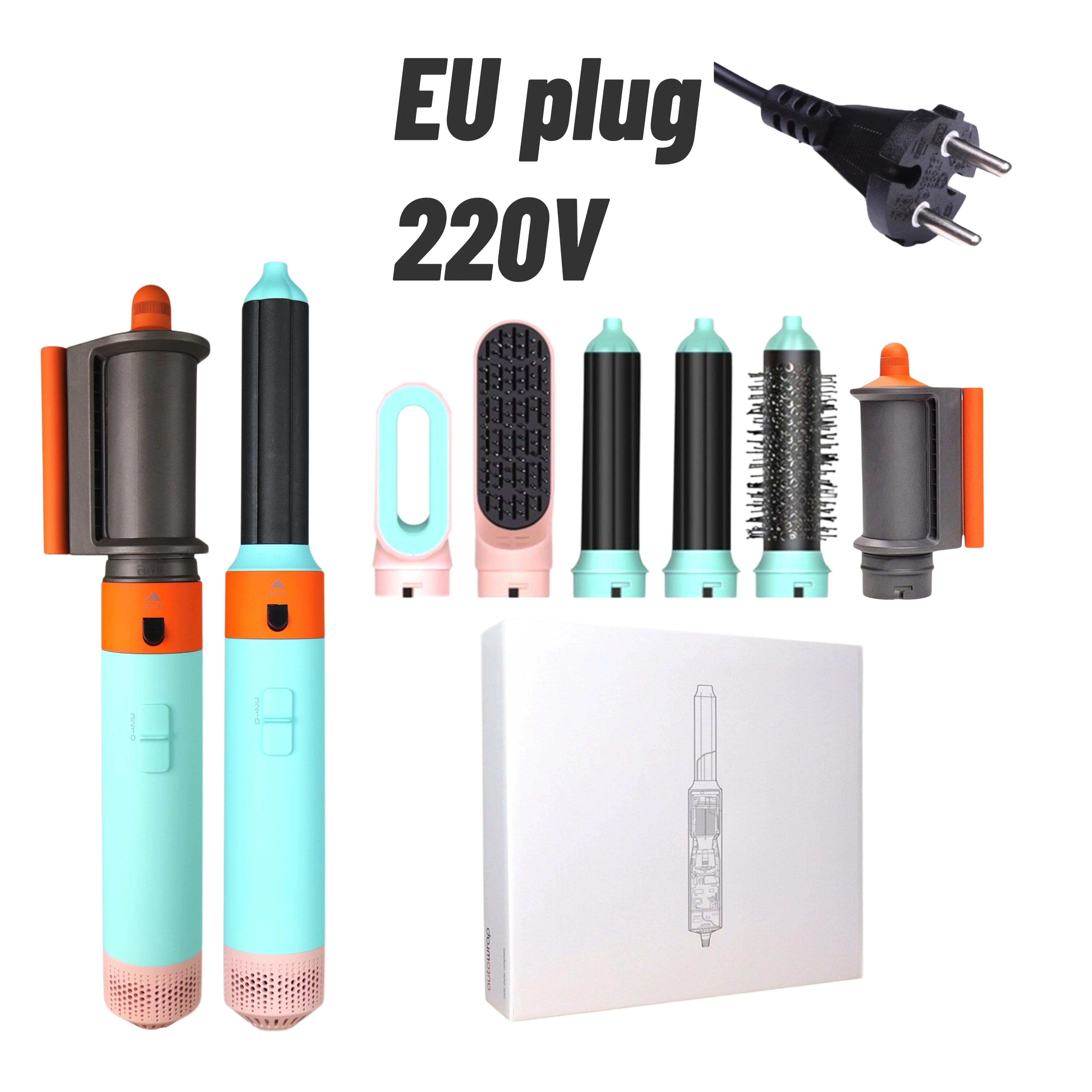 6-in-1 Multifunctional Hot Air Styling Brush with Curling Barrel