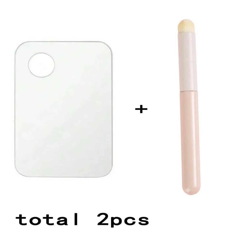 Acrylic Makeup Mixing Palette & Spatula – Foundation & Eyeshadow Blending Tool dylinoshop