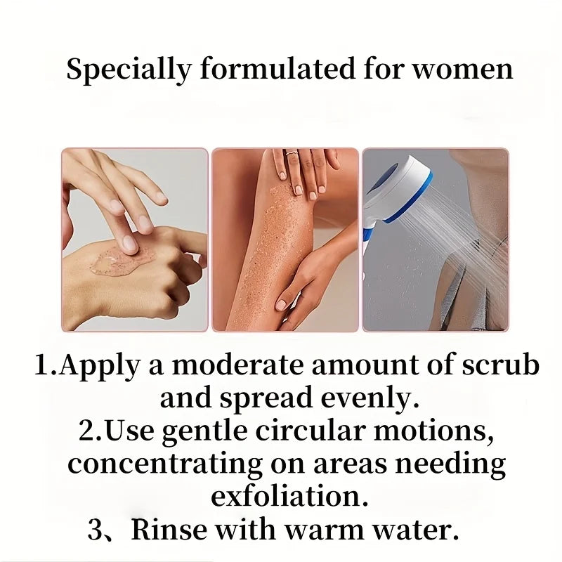 350g Rose Scrub, Rich in Walnut Shell Powder, Rose Extract and Other Skin Care Ingredients, with Gentle and Fine Exfoliating Particles That Deeply Cleanse the Skin, Remove Impurities, Physically Exfoliate, and Leave Skin Feel