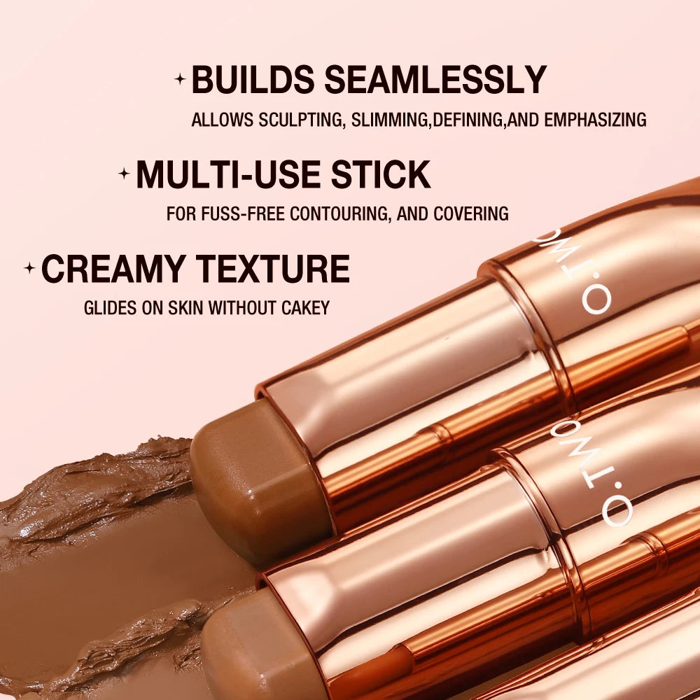 O.TWO.O Contour Stick Cream Long-wear Lightweight Brighten Stick Easy to Sculpt Face Concealer Bronzer Contouring Makeup Pen