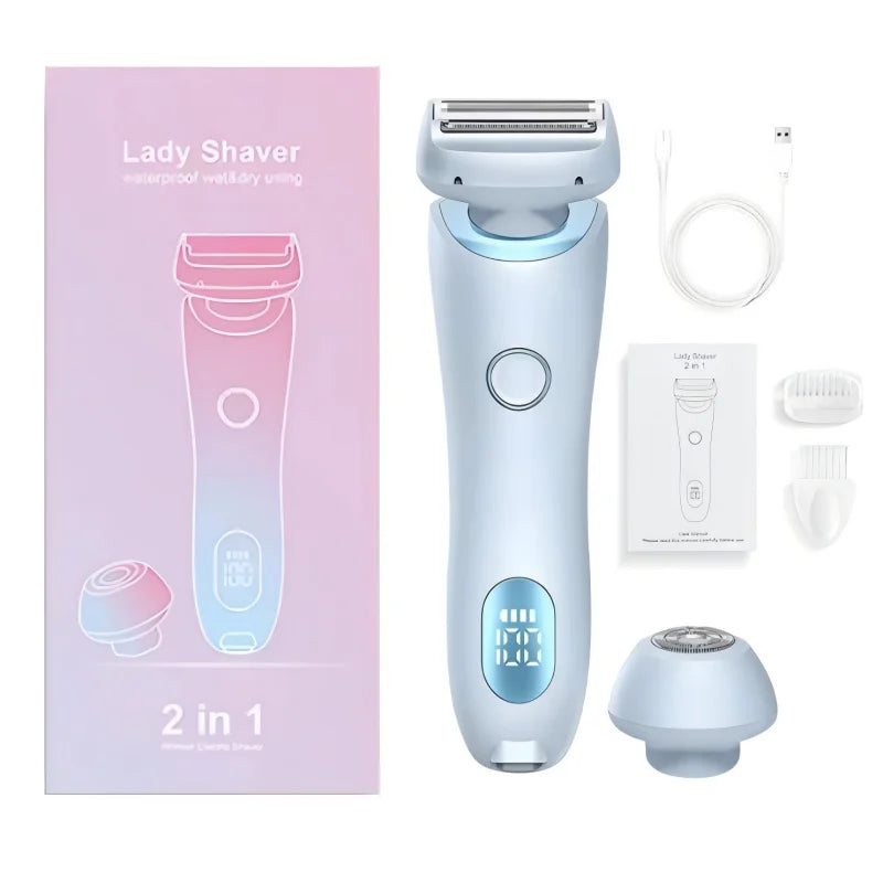 2-in-1 Rechargeable Epilator & Shaver for Women – Body Hair Removal