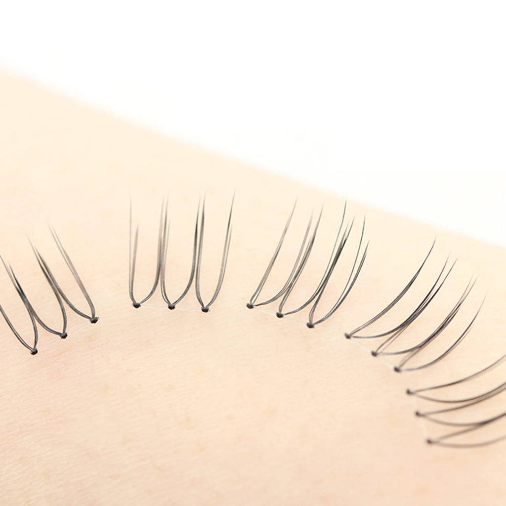 False Eyelashes U Shape Seamless Lashes Extension Thin Band 3D Effect Individual Lashes for Lash Enthusiast Beginner Makeup Tool