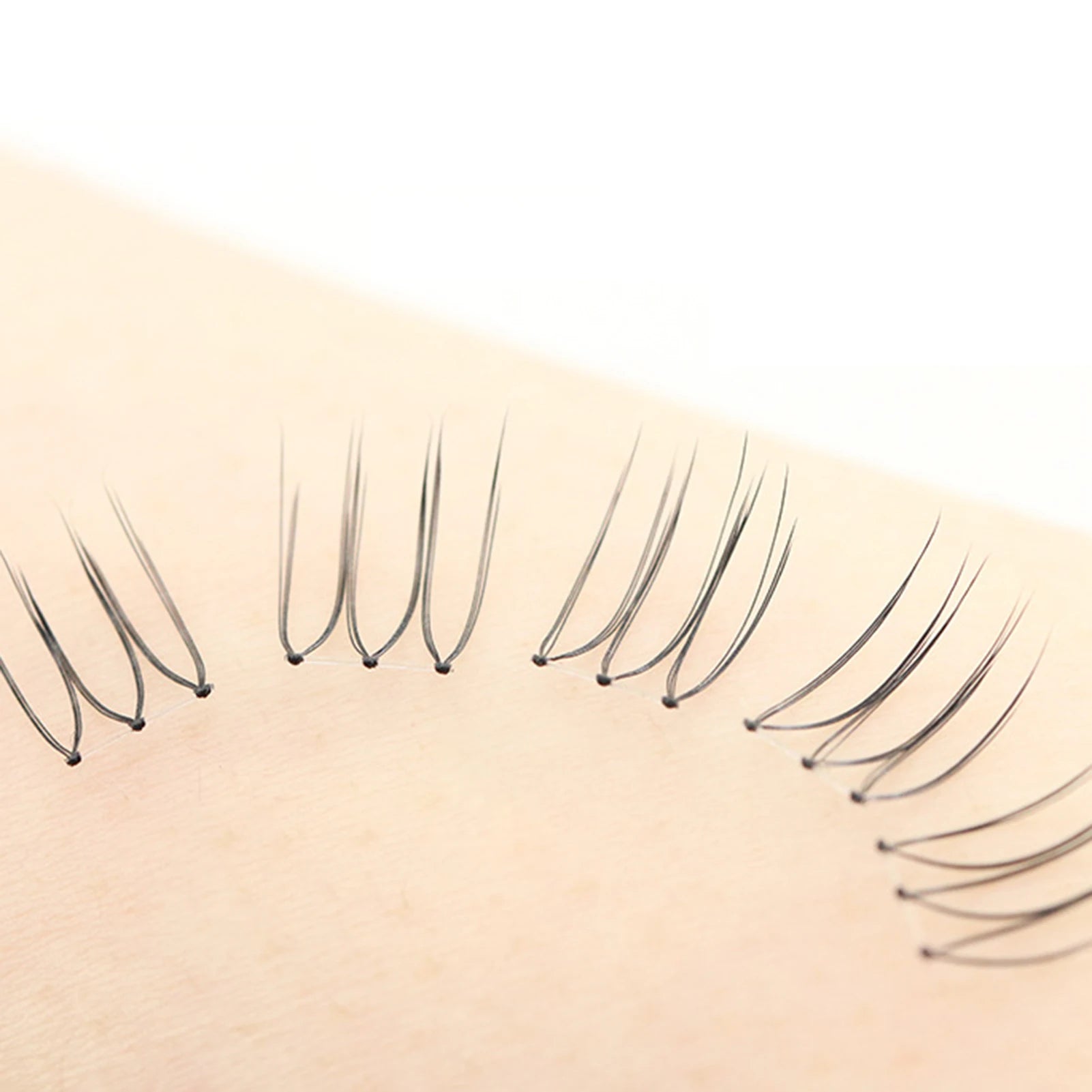 False Eyelashes U Shape Seamless Lashes Extension Thin Band 3D Effect Individual Lashes for Lash Enthusiast Beginner Makeup Tool
