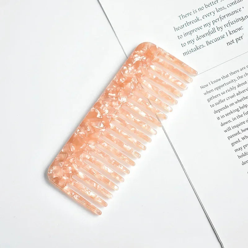 Wide Teeth Acetate Hair Combs Anti-static Massage Hair Brush Hairdressing Colorful Hairdress Salon Styling Traveling Accessories dylinoshop