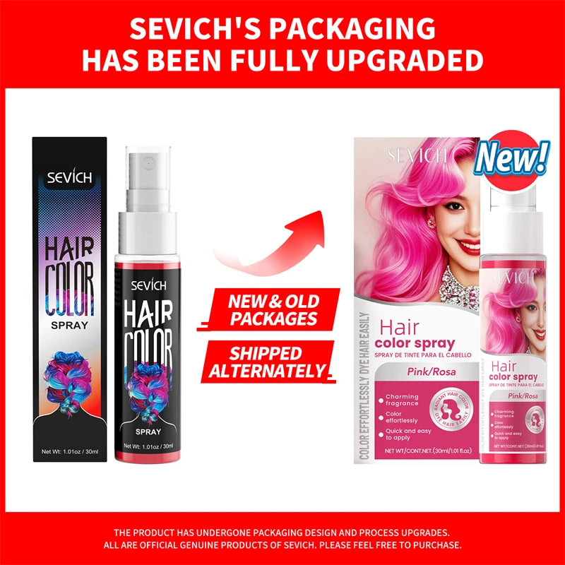 Halloween Hair Color Spray Disposable Hair Dye Spray DIY Hair Color Liquid Washable 8 colors Hair Styling Spray Beauty Makeup