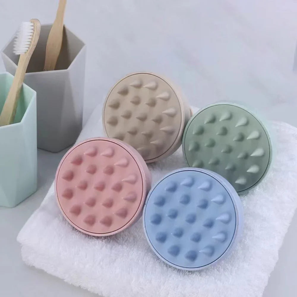 Silicone Shampoo Brush Head Scalp Massage Comb Clean The Scalp Thoroughly Body Massage Brush Bath Brush Salon Hairdressing Tool dylinoshop
