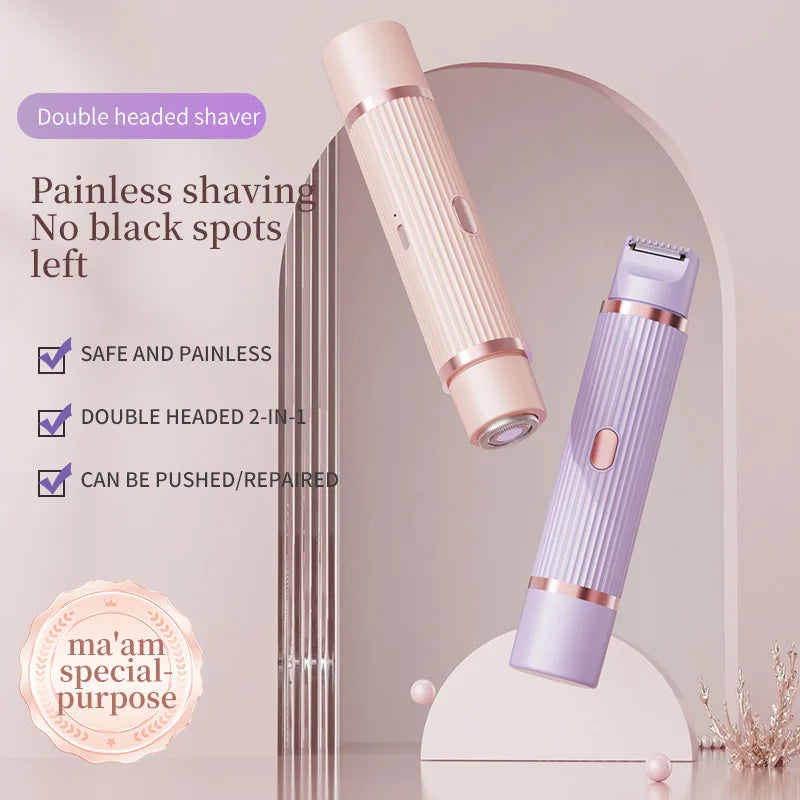 2-in-1 Electric Hair Trimmer & Shaver for Women