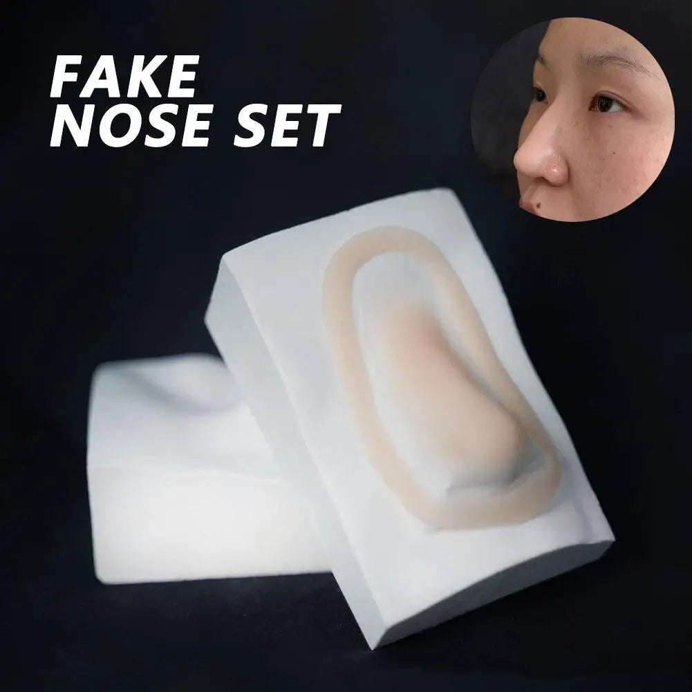 Silicone Fake Nose Cosplay Kit Professional Comic Makeup Special Effects Tools Kit Reusable Silicone Raise Nose Fake Nose Kit