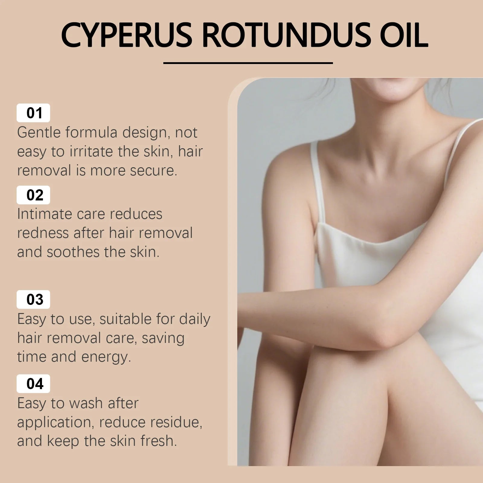Cyperus Rotundus Oil Deeply Moisturizing Nourishes Skin Reduces Hair Removing Dryness Discomfort Soft Smooths Skincare Care Oils 