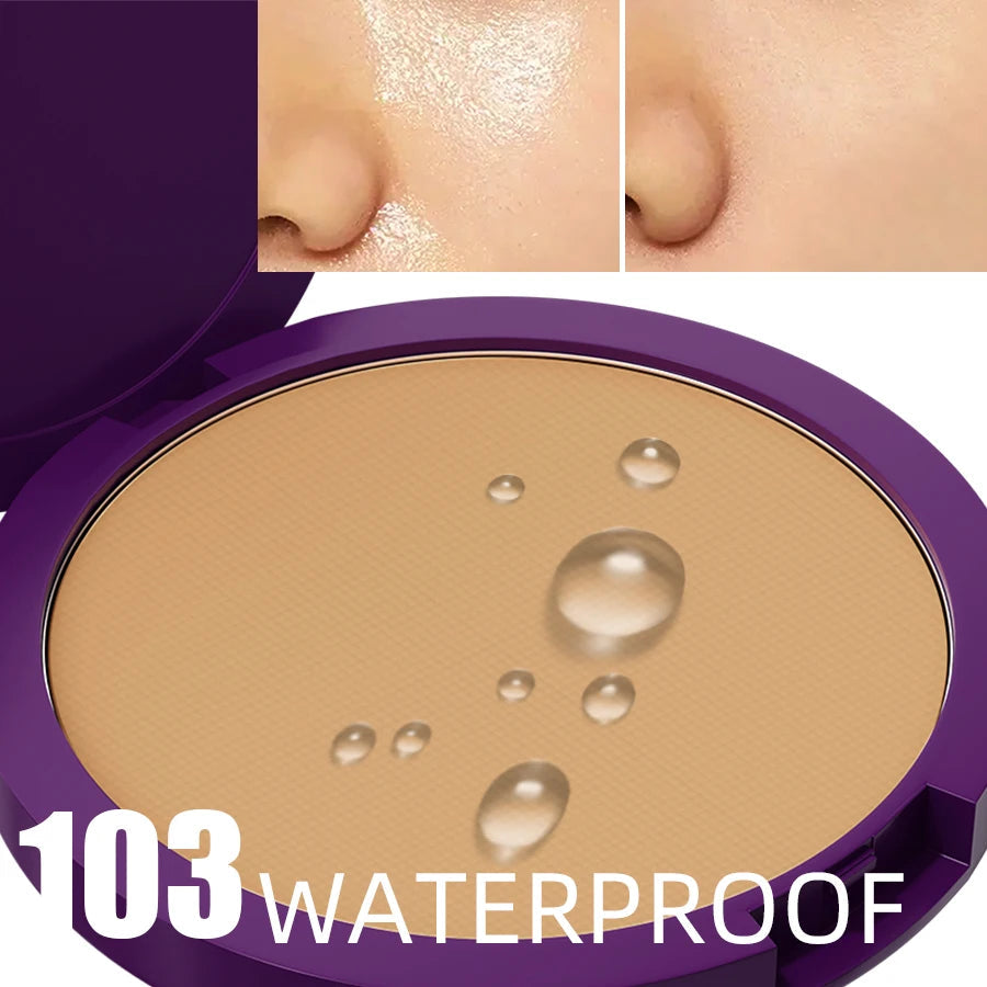FUNPARK Matte Pressed Powder Foundation – Full Coverage, 24-Hour Wear, 5 Shades dylinoshop