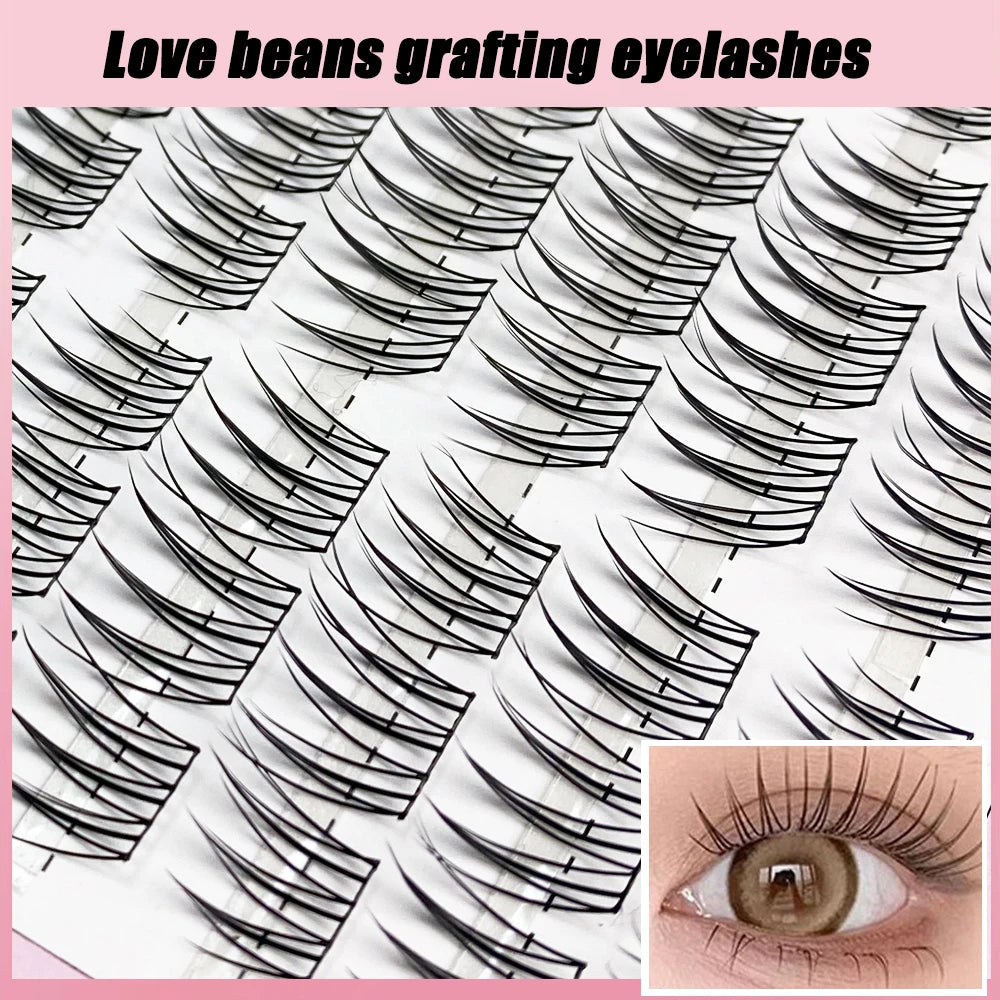 10 Rows 90 Bundles Mink False Eyelash Natural 3D Russian Idol Individual Comics Eyelash Extension Cluster Makeup Tool Wholesale
