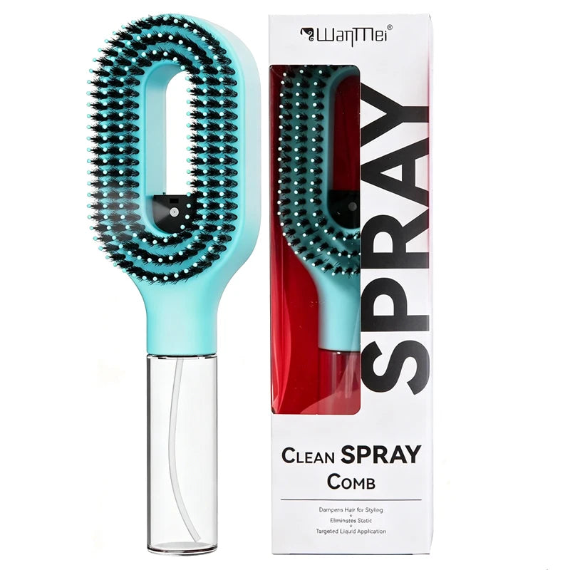 Refillable Spray Hair Comb Anti Static Detangling Brush Eliminate Frizz Tangles Portable Hair Styling Water Spray Brush For All Hair Types dylinoshop