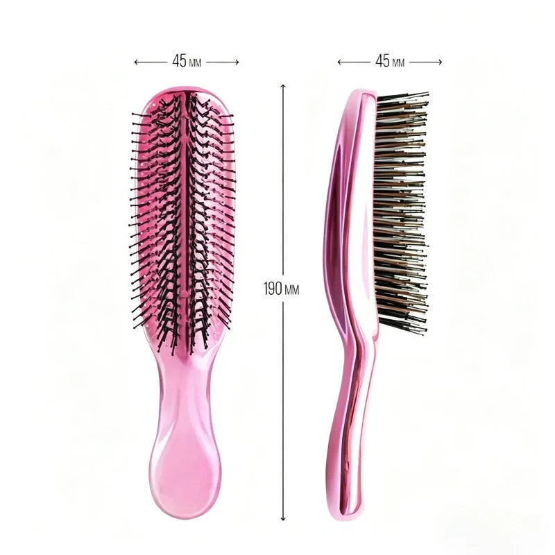 Japanese Premium Head Massager Scalp Brush Hair Massager Shampoo Brush Wet Plastic Detangling Brush Hair Cleaning Comb Rose Gold dylinoshop