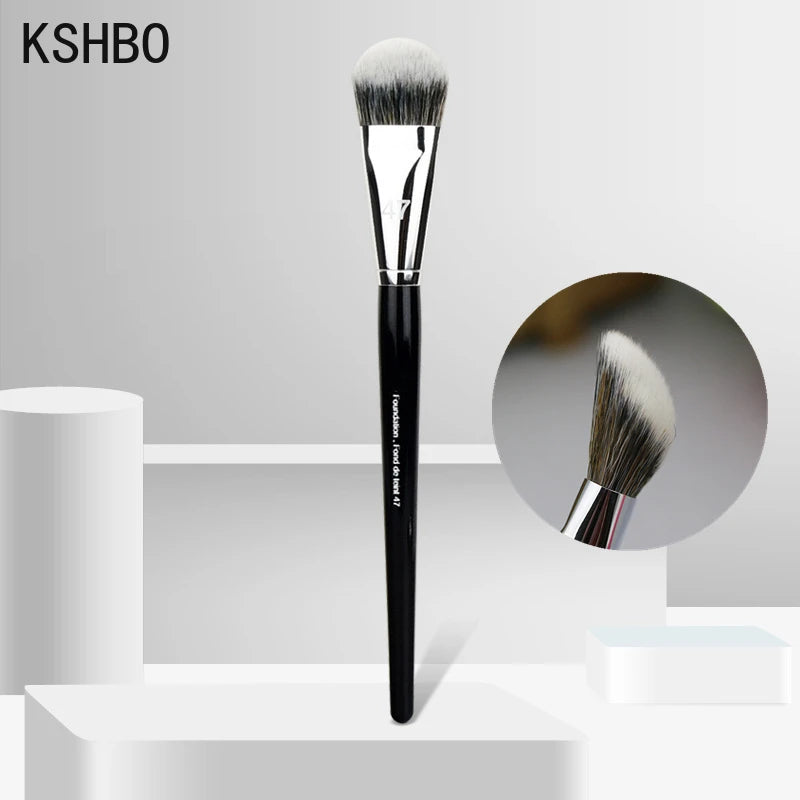 KSHBO Foundation Brush 47 Broom Head Liquid Foundation Shadow Repairing Brushes Women Face Base Makeup Beauty Professional Tools