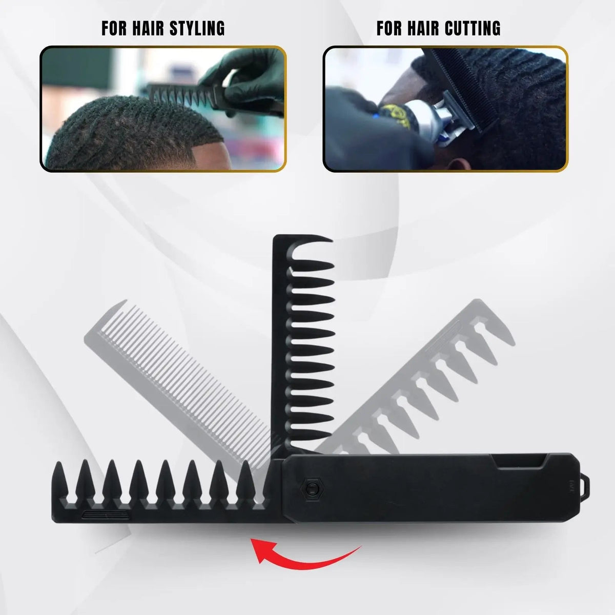 Mulitfunctional Folding Hair Comb Wide Tooth Oil Head Styling Beard Comb Hair Clipper Combs 1/2/3 In1 Portable Hairdressing Comb dylinoshop
