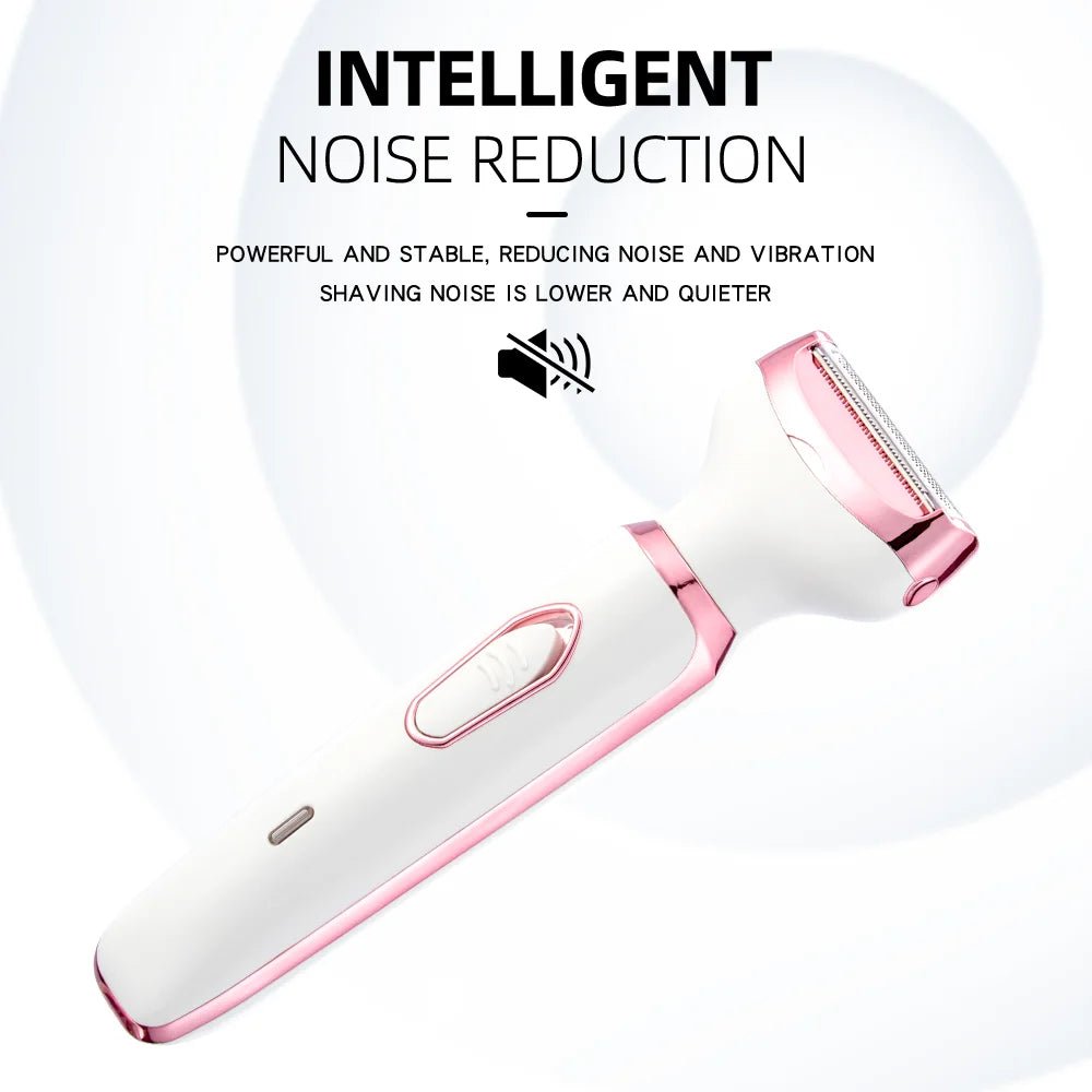 4-in-1 Electric Lady Shaver – Cordless Body Hair Trimmer & Epilator for Women