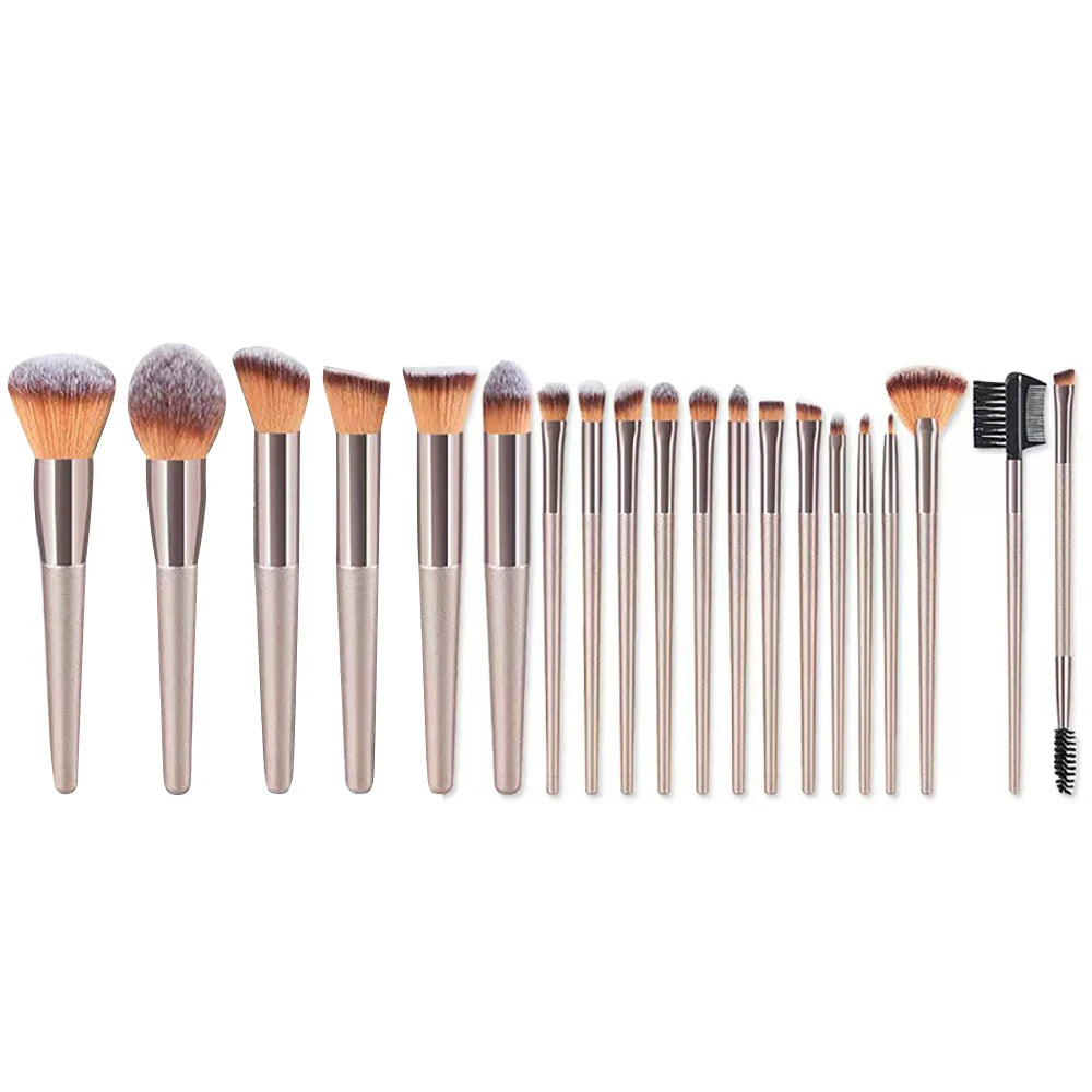 20/40Pcs Makeup Brushes and Sponges Set, Brown Makeup Puff, Beauty Egg, Headband, Wristband Remover Kit, Makeup Tool, Gift,