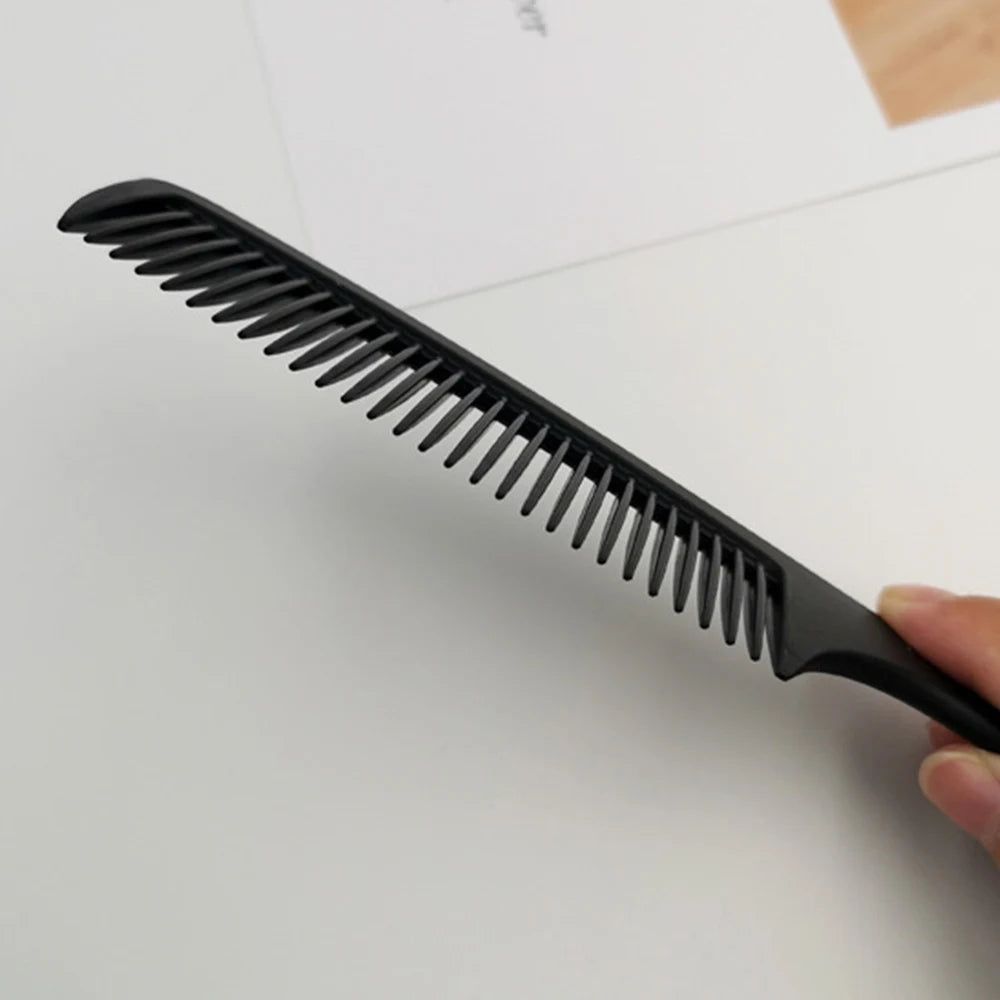 Black Flattop Hair Cutting Comb Wide Tooth Men Cut Hair Brush Professional Salon Barber Hair Clipper Hairdressing Carbon Combs dylinoshop
