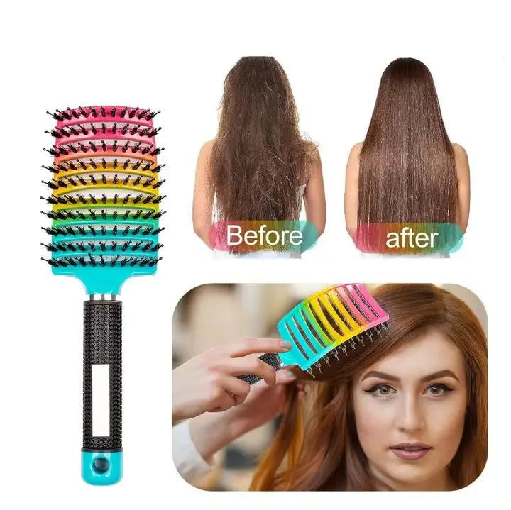Multi color scalp massage comb, professional wet hair and curly hair styling tool dylinoshop