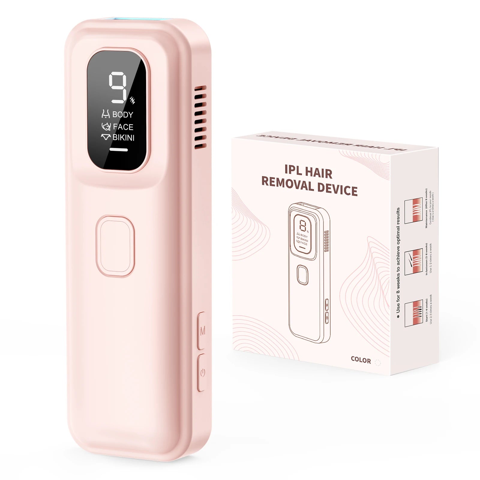 IPL Hair Removal Device with Ice Cooling – 3-in-1 Photoepilator for Face & Body