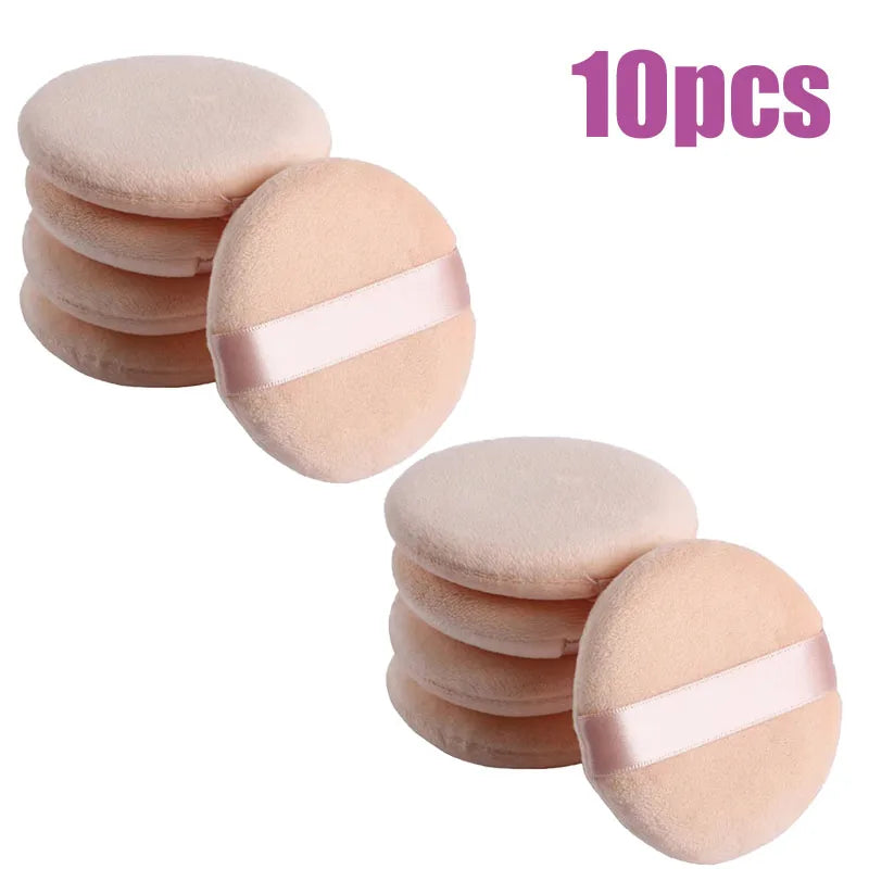 Round Facial Powder Puffs - Soft Portable Cosmetic Puffs for Makeup Application dylinoshop