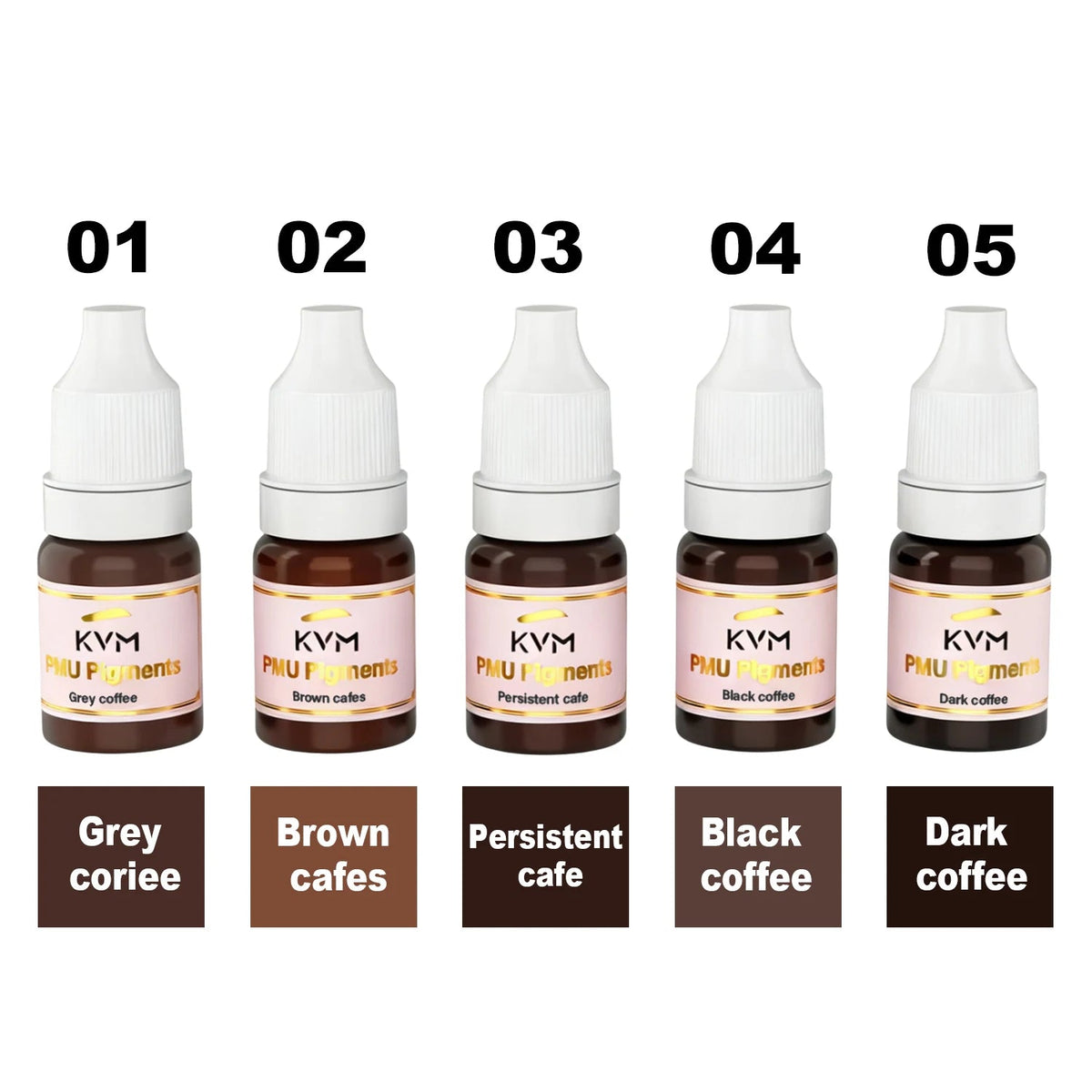 5/8pcs 5ML Tattoo Pigments Makeup Tattoo Lips Eyebrows Eyeliners Pigments Semi Permanent Tattoo Pigments Beauty Art Women Use dylinoshop