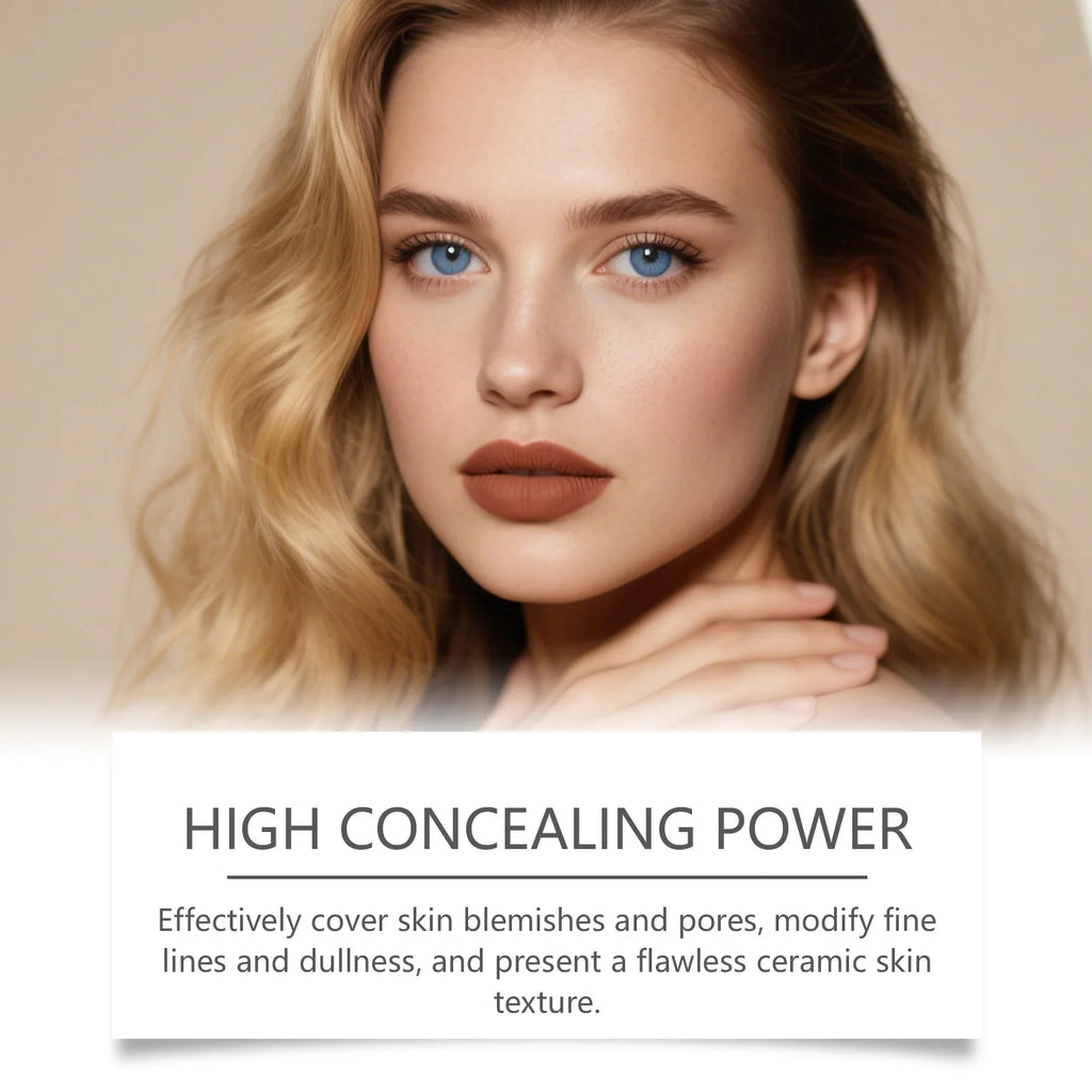 Foundation Make-Up Stick Double Head with Brush 3 Colors Lightweight Moisturizing Brighten Matte Concealer 2IN1 Foundation Stick