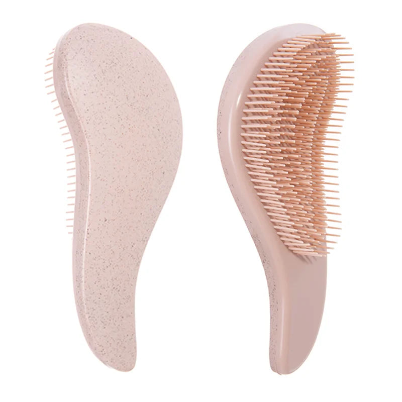 1pcs Magic Detangling Hairbrush Soft Wheat Straw Scalp Massage Comb Anti-static Gentle Grooming Brush Salon Hair Styling Brush dylinoshop