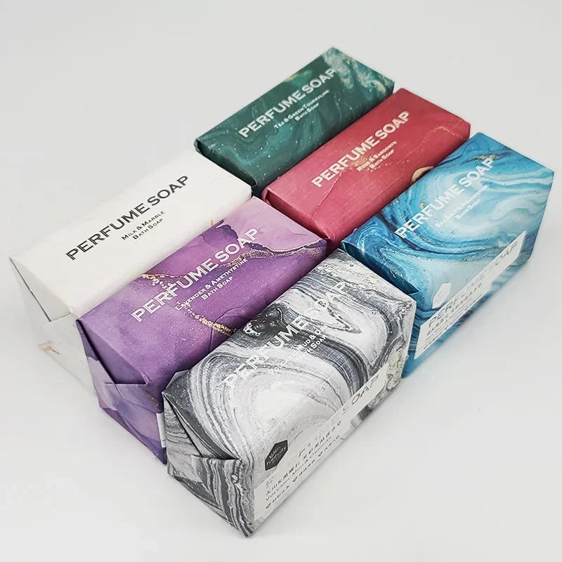 Hanbolly 200g Crystal Perfume Soap - Handmade Volcanic Mud Bath Soap with Tea Tree & Sea Salt for Cleansing Wedding Gift